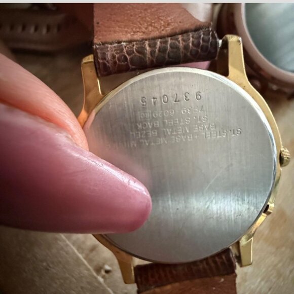 Seiko Gold Tone Moonphase Chronograph Leather Dress Watch - Picture 5 of 7